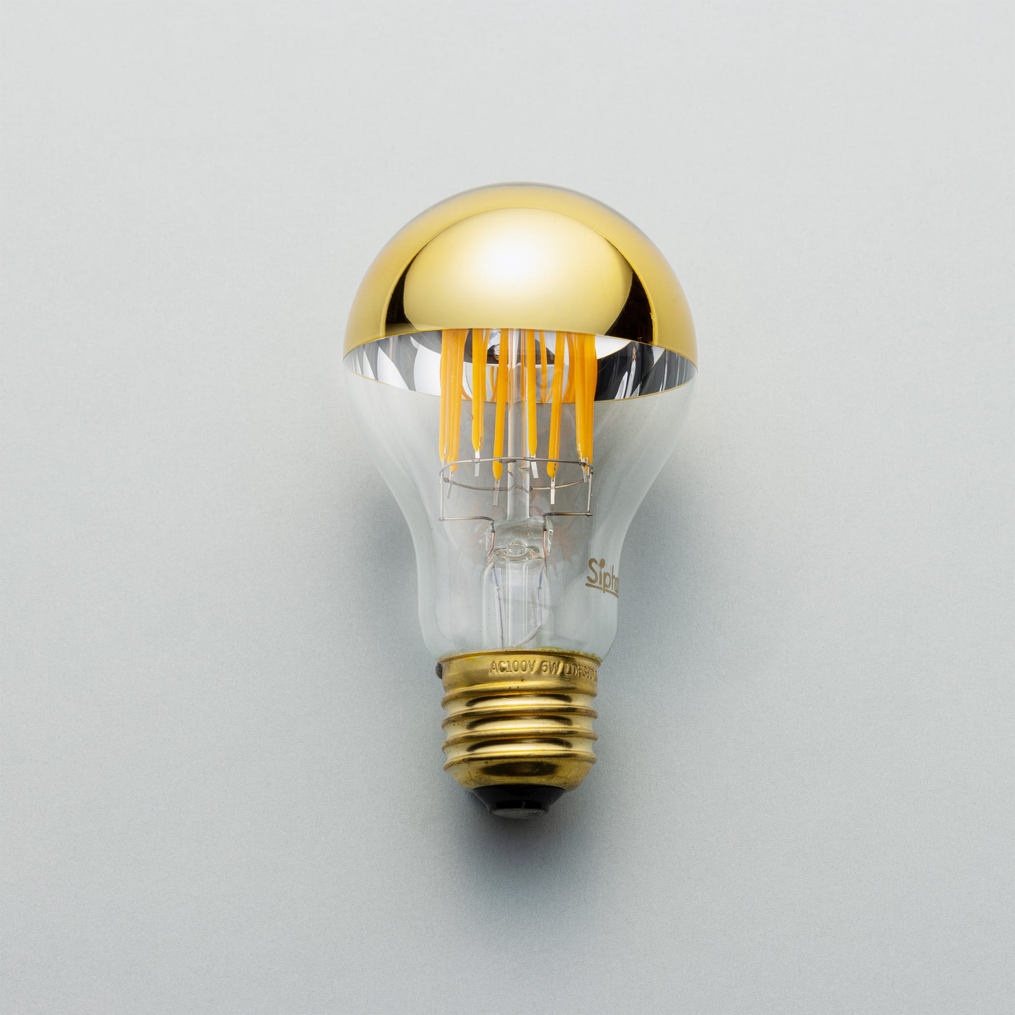 ミラーLED電球 φ60(E26)40W相当 ゴールド 2200K電球色 LT-BB007-03-G141