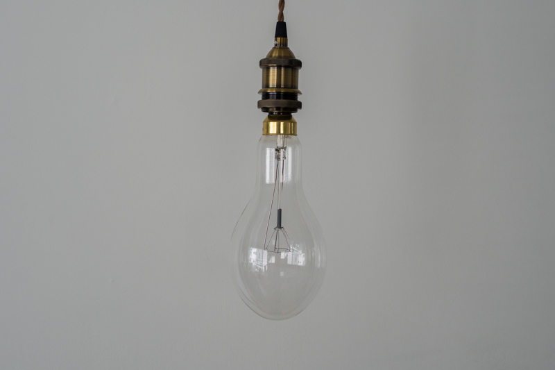 大型集魚灯電球 白熱サンマ球(E26)100W LT-BB005-01-G141 白熱サンマ球(E26)100W　消灯状態
