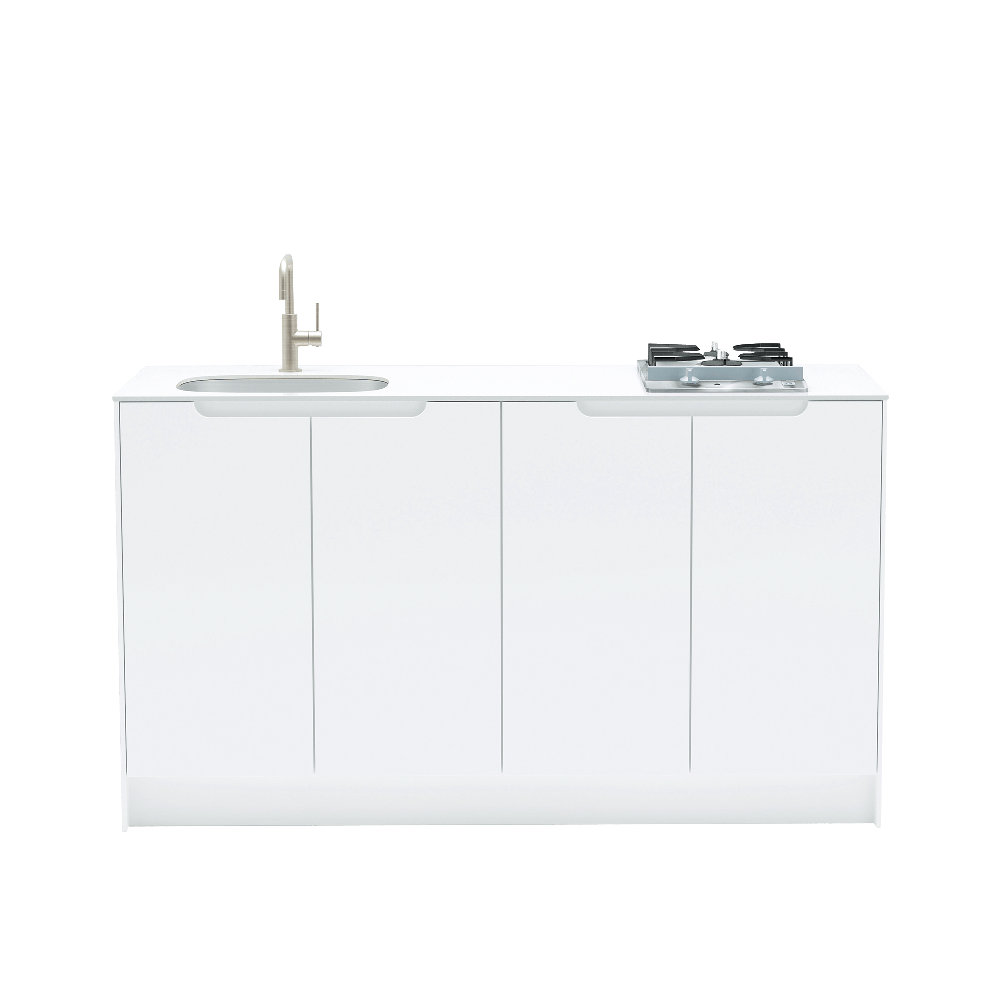 キャビネットキッチン ホワイト W1500