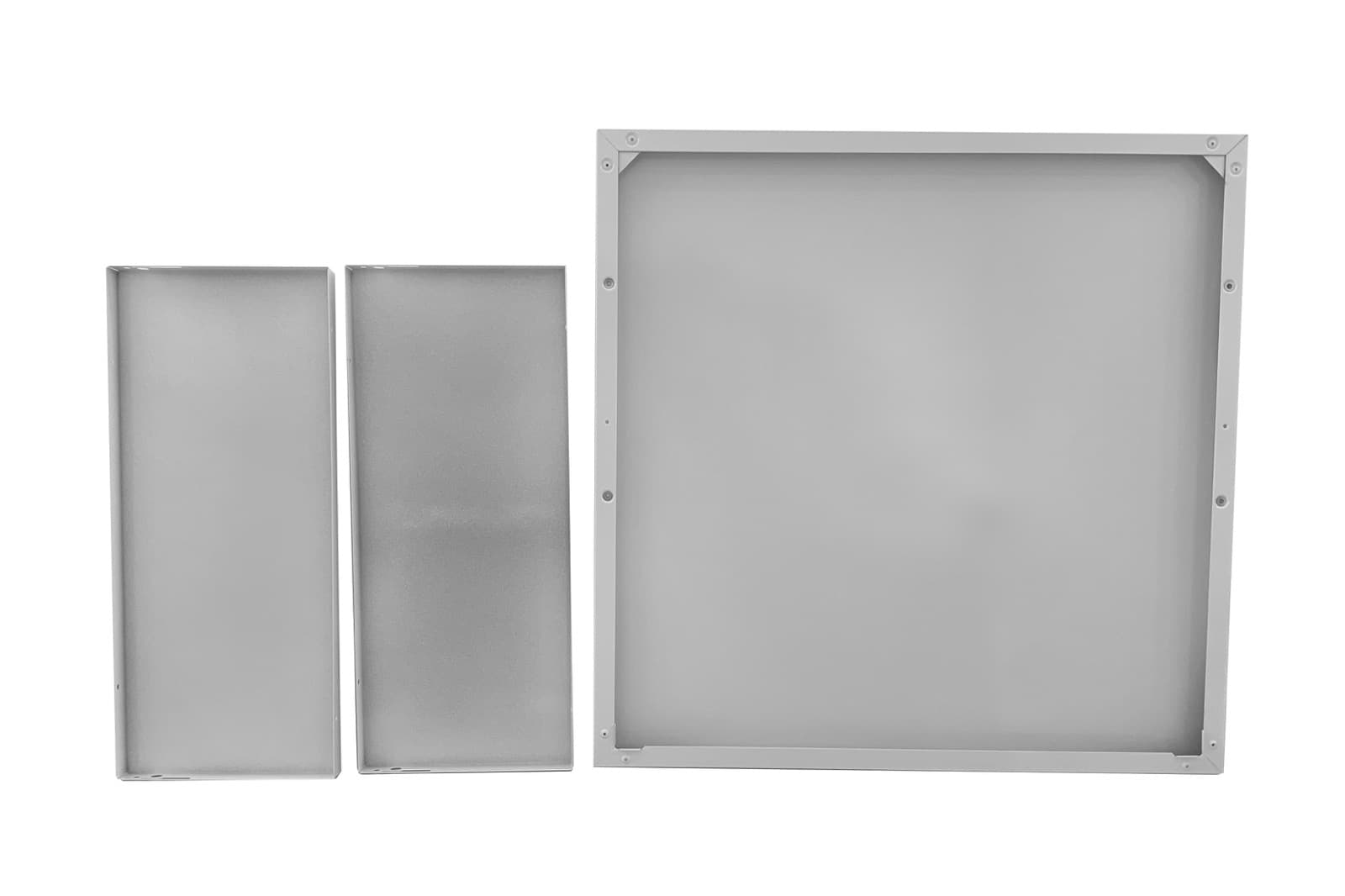 キューブ型レンジフード 天井取付用センターパーツ（照明なし用） KB-KC019-OP47-G162 裏側の様子（写真はH600タイプホワイト）