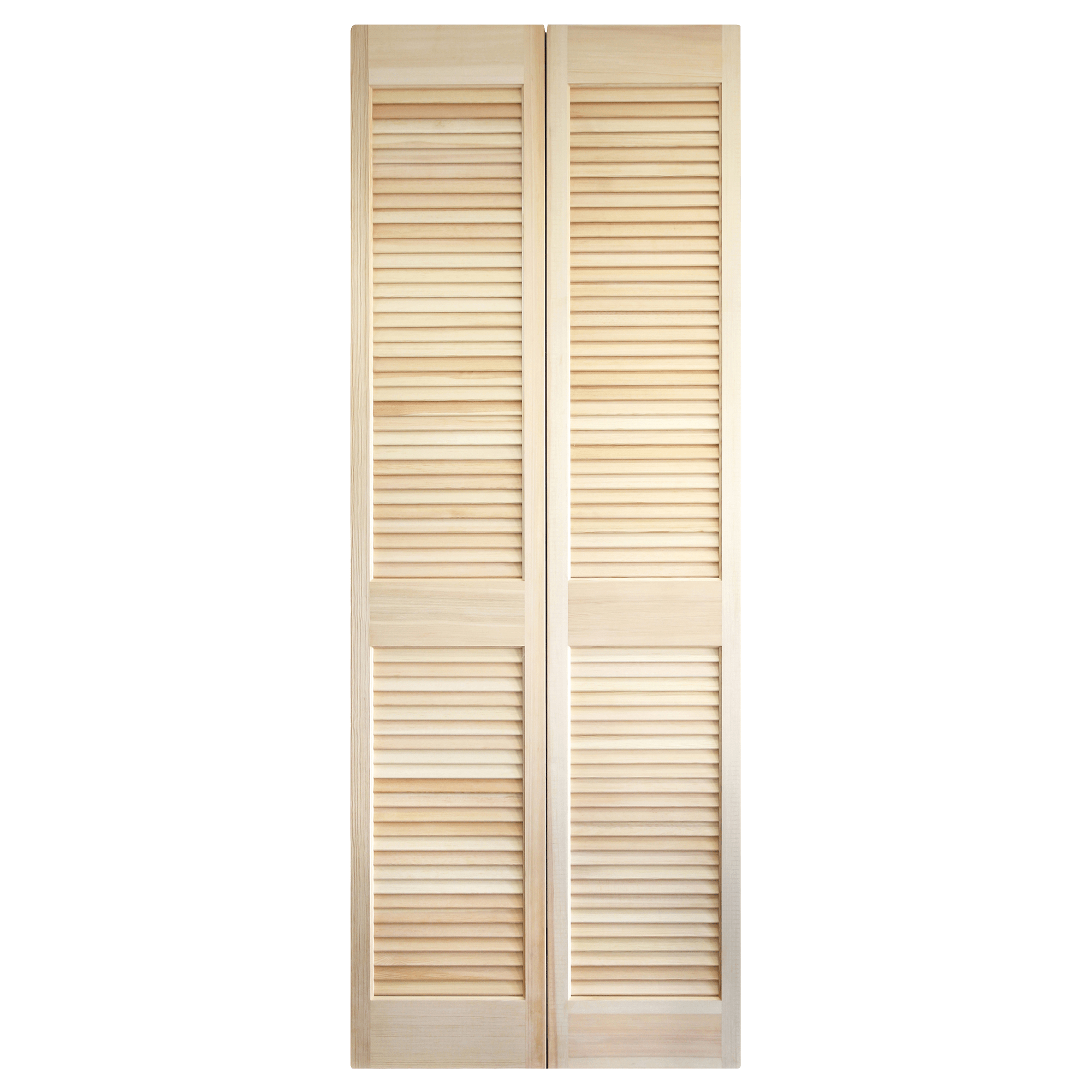 木製パインルーバー折れ戸 片開き 752×2007