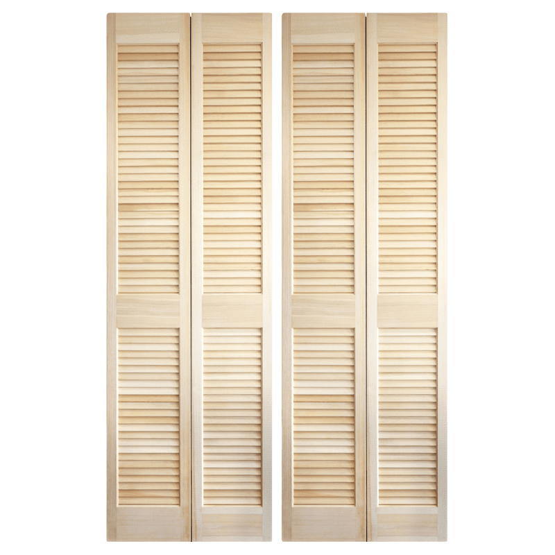 木製パインルーバー折れ戸 両開き 1209×2007