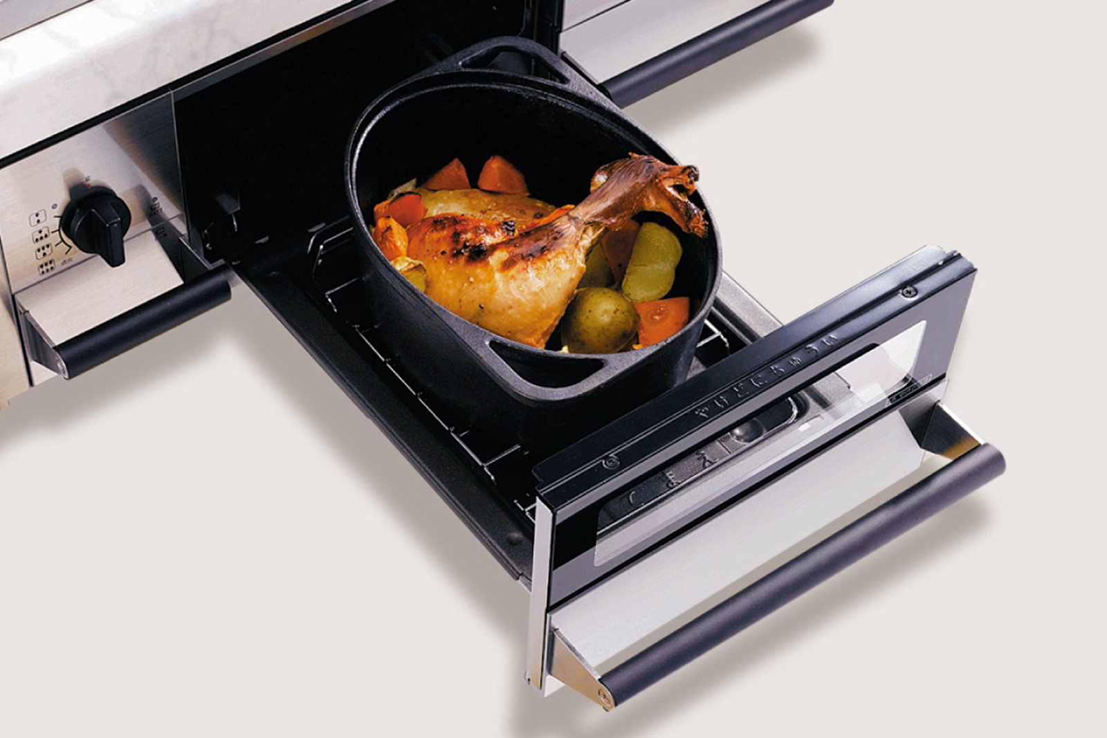 ガスコンロ プラスドゥ 3口 W750 グリル付き(SUS) 都市ガス KB-PT001-07GT-G141 グリルで付属のダッチオーブン鍋が使えます