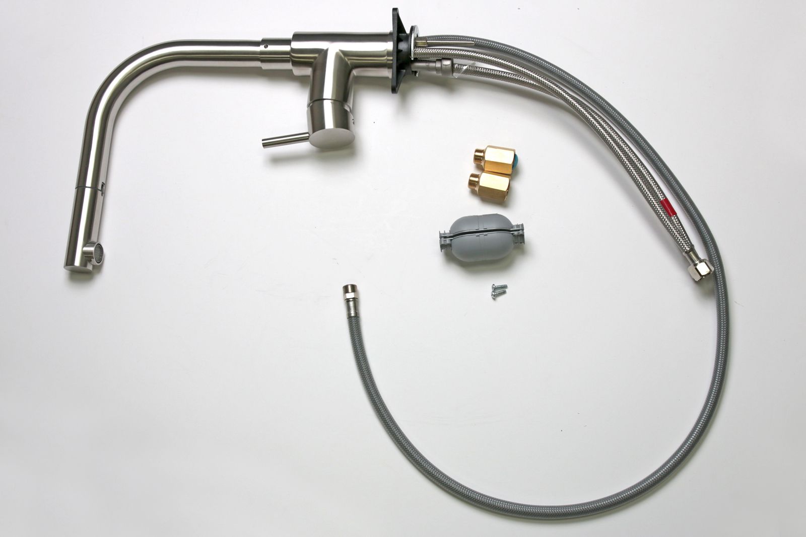 ハンドホース水栓 アングル混合栓 ステンレス KB-TP006-03-G141 付属品
