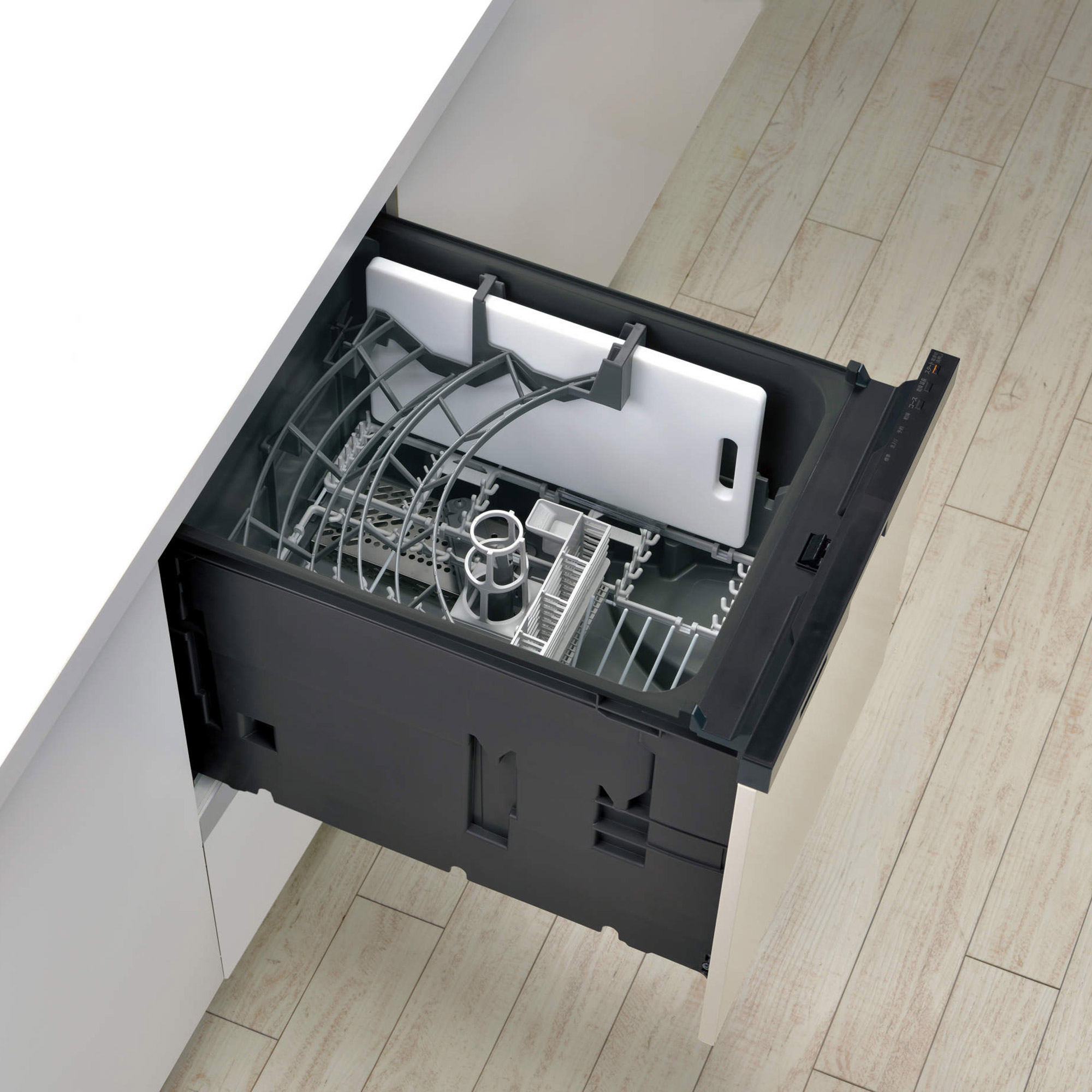 ビルトイン食洗機 スライドオープン W450（本体のみ） KB-PT004-01-G141 まな板も入るようになっています