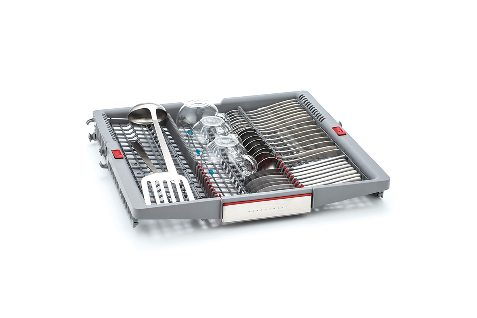 ビルトイン食洗機 フロントオープン W600 前面操作タイプ ゼオライトドライ（本体のみ） KB-PT004-03-G234 カトラリバスケット（写真は旧仕様）