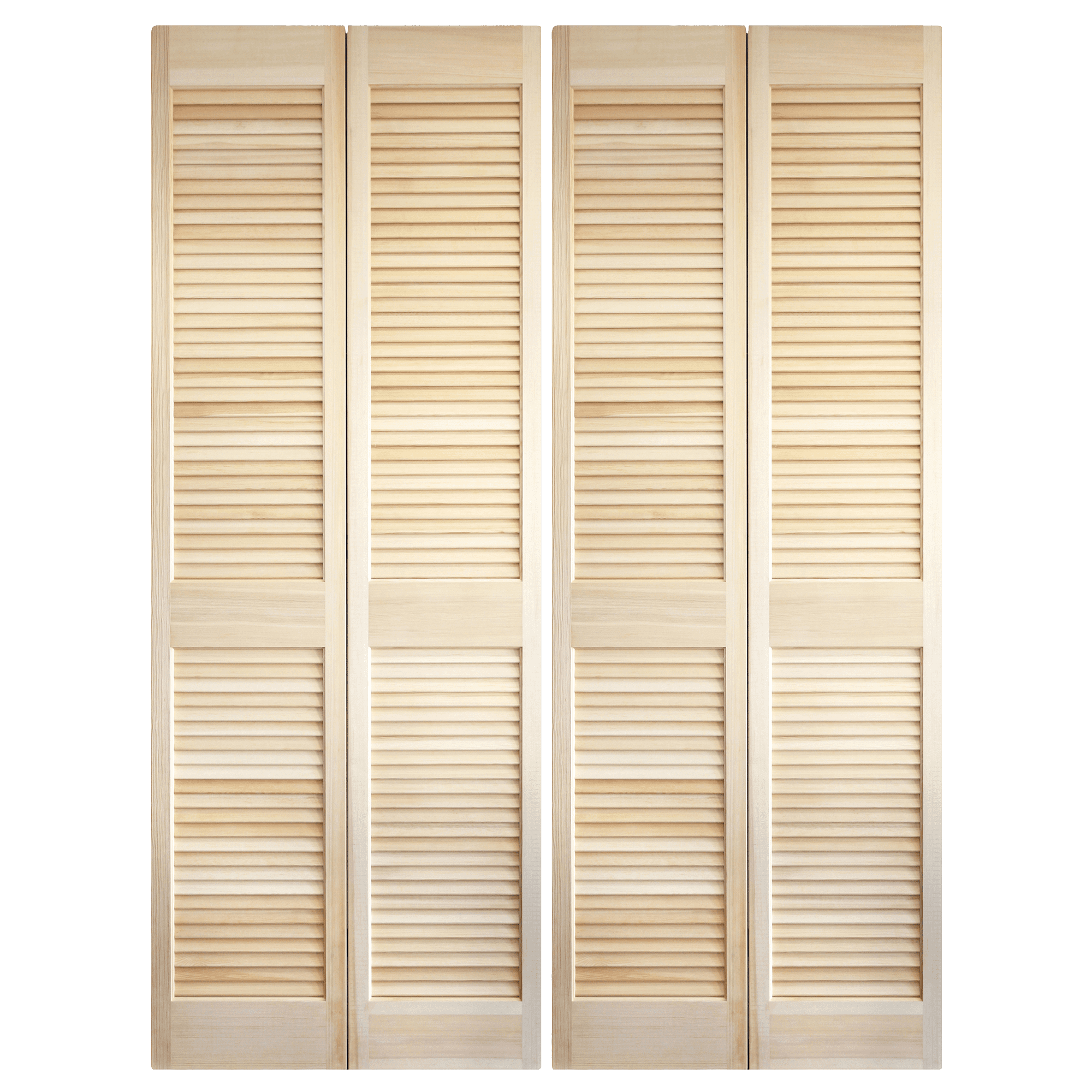 木製パインルーバー折れ戸 両開き 1509×2007