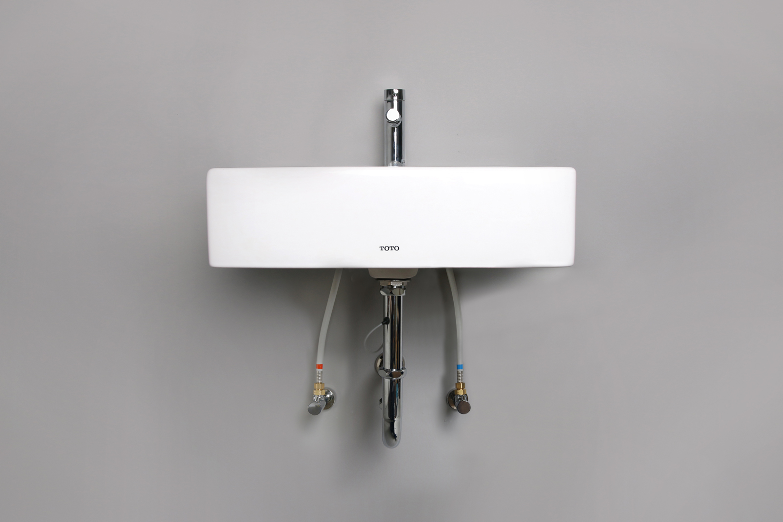 スクエア洗面器 ハイライズ KB-PR005-01-G201 壁排水の場合（ハイライズ型）