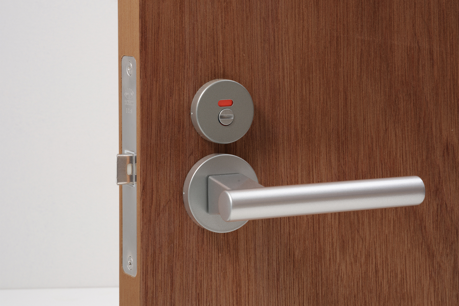 木製ユニットドア 開き戸 ラワン DW-DR012-03-G191 オプションの表示錠（施錠時）