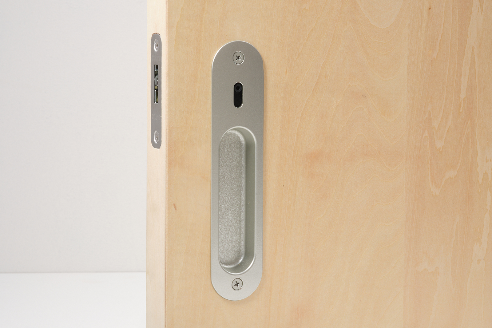 木製ユニットドア 片引き戸 シナ DW-DR012-06-G191 オプションの表示錠（解錠時）