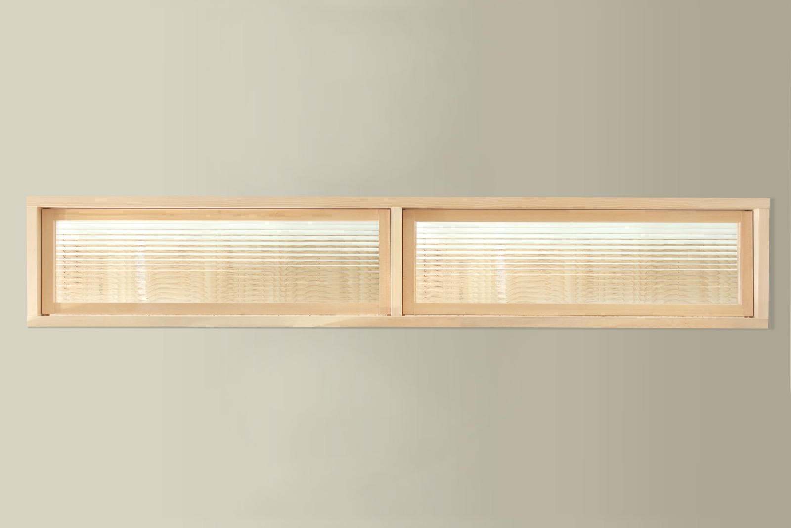 木製室内窓 横長2連 押し出しタイプ DW-DR008-04-G164 追加料金にてモールガラスにもできます