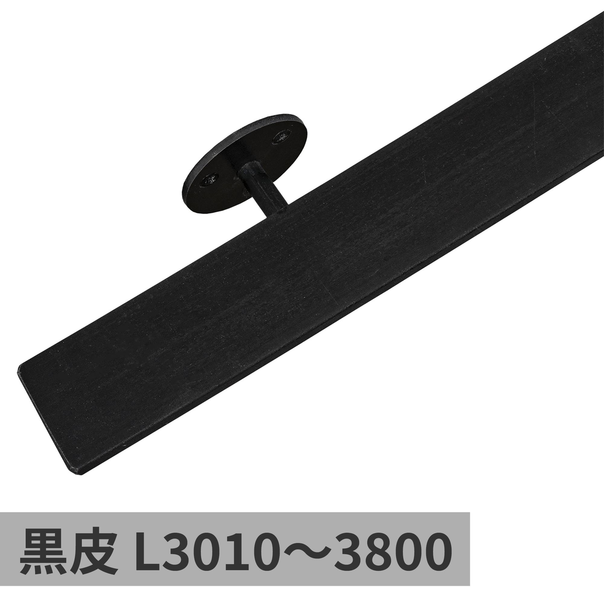 鉄の手摺 黒皮 L3010～3800