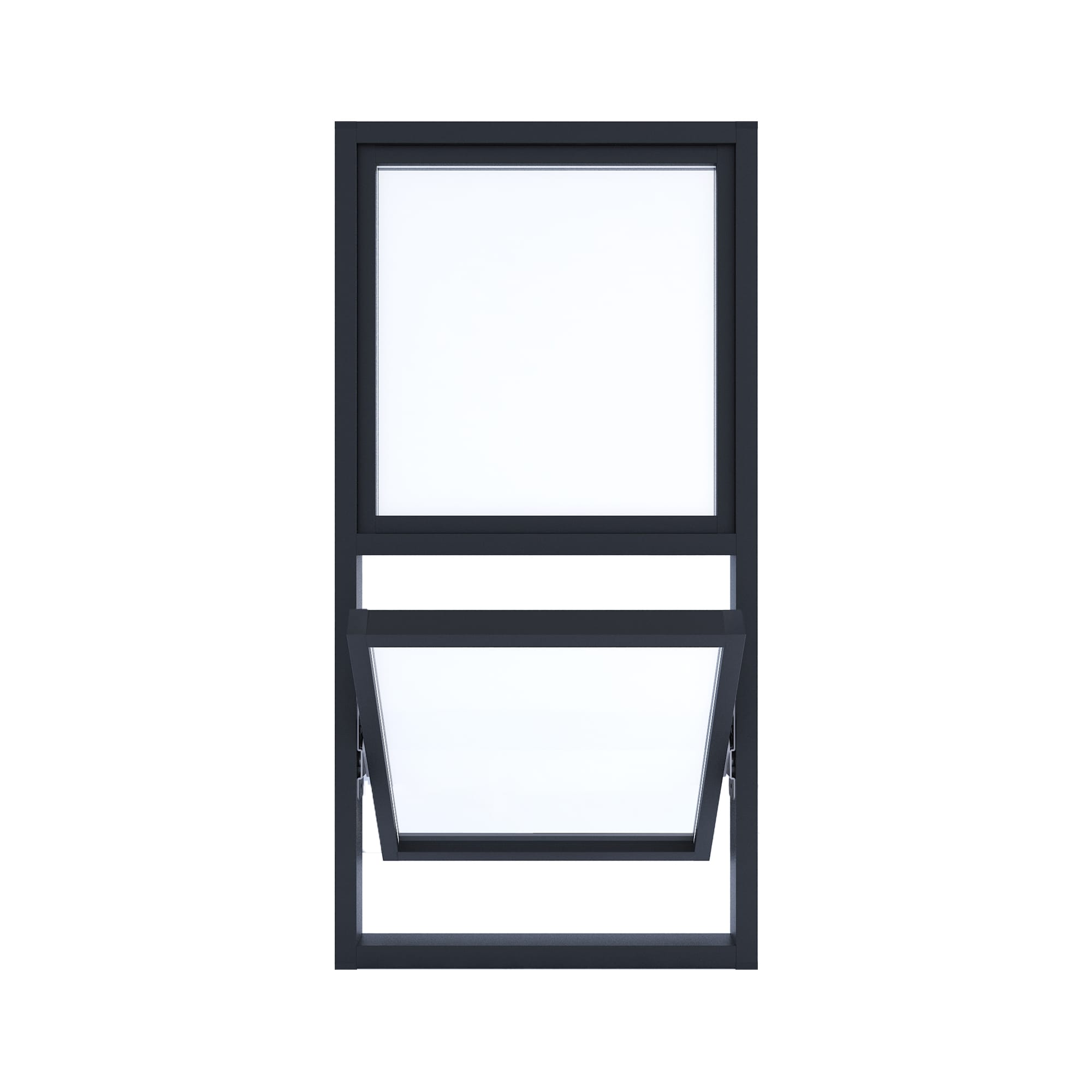 室内アルミサッシ FIX窓＋回転窓 ブラック ガラス DW-DR013-13-G201