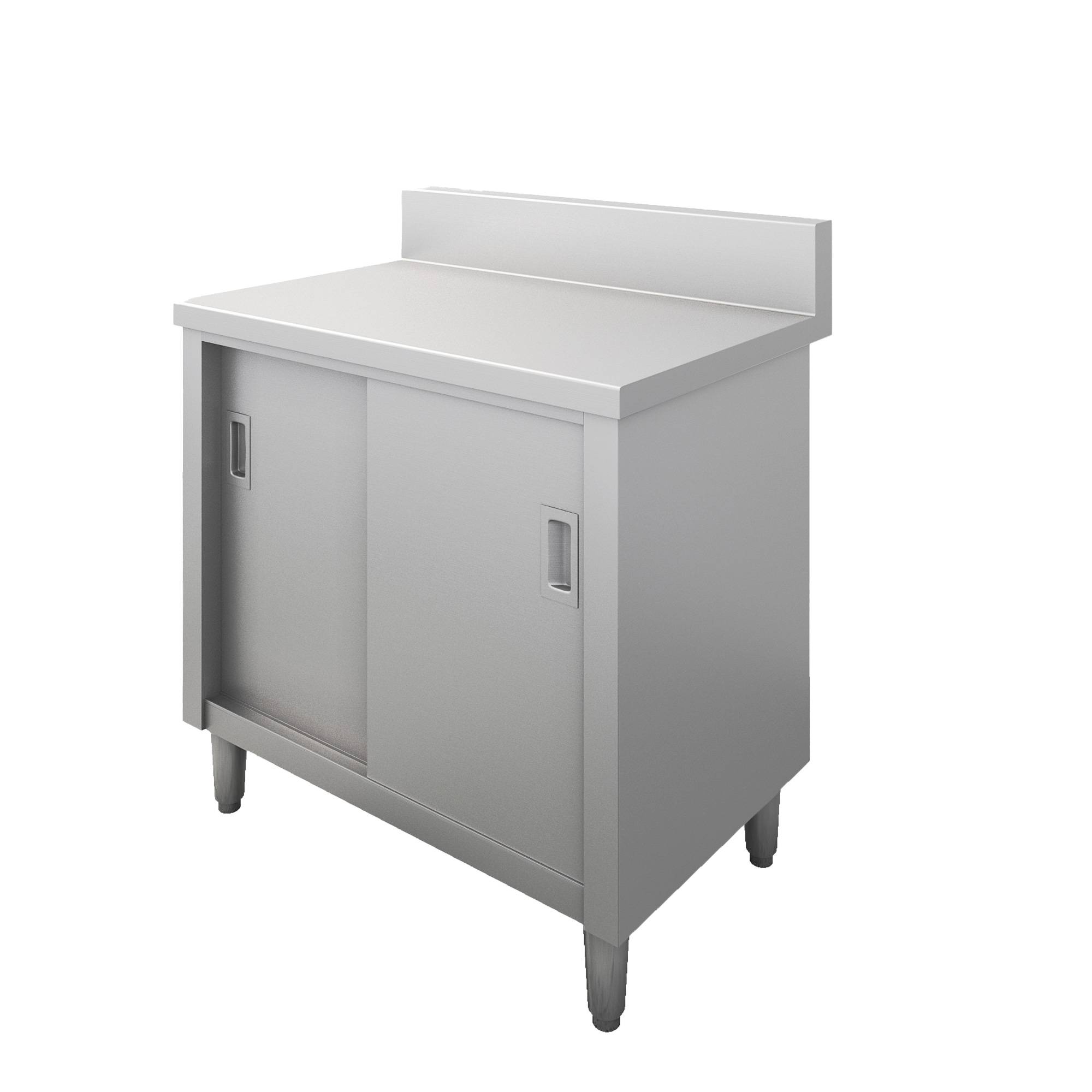 業務用キッチン 調理台 引き戸 KB-KC025-07-G239 調理台 引き戸　W900D600H850 バックガードあり