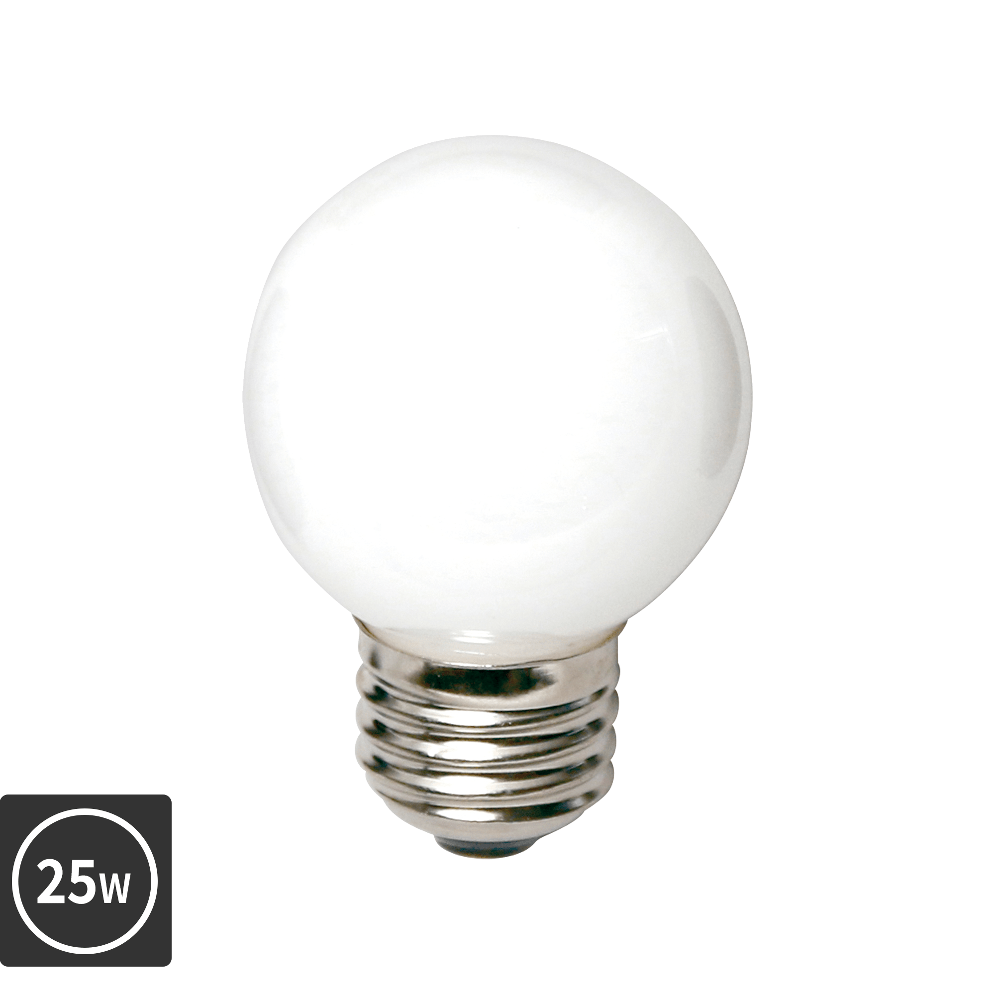 白熱ボール電球 白熱ホワイトボール50(E26)25W