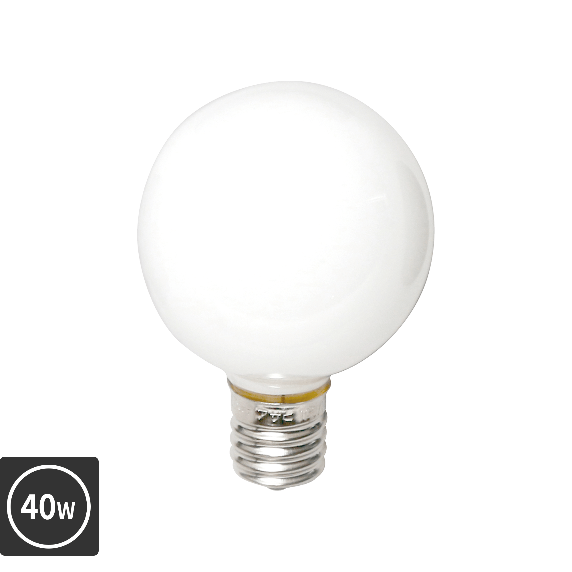 白熱ボール電球 白熱ホワイトボール50(E17)40W